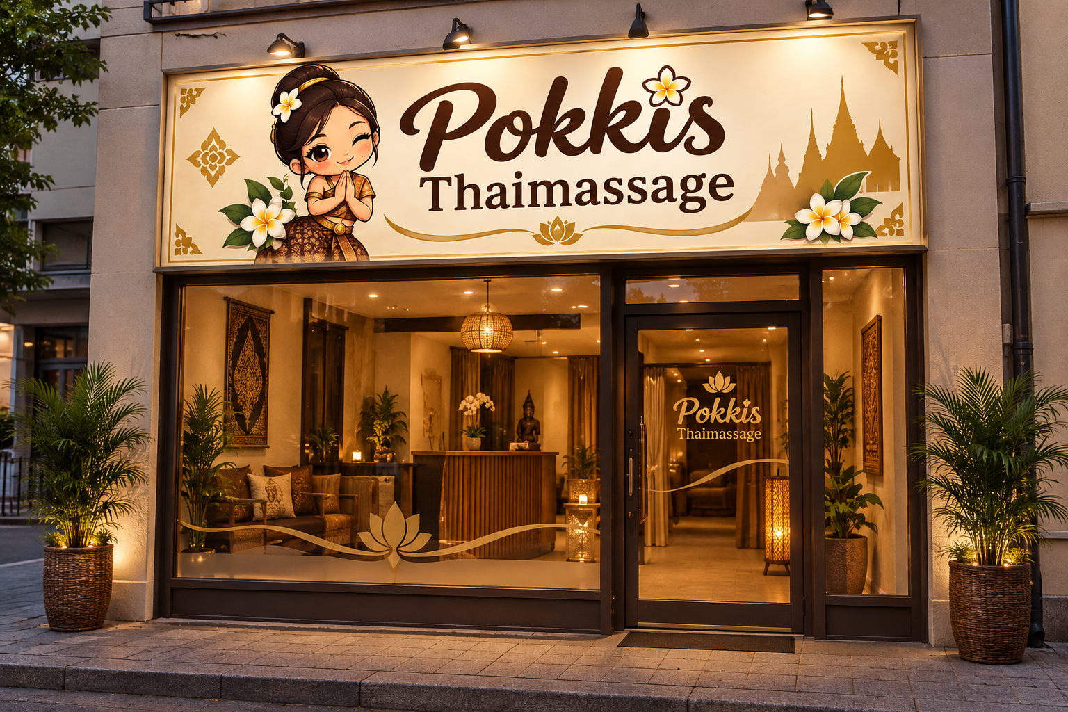 Pokkis Thaimassage – Außenansicht